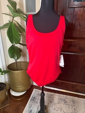 Athleta 40D/DD High Leg 3-in-One Piece Swimsuit